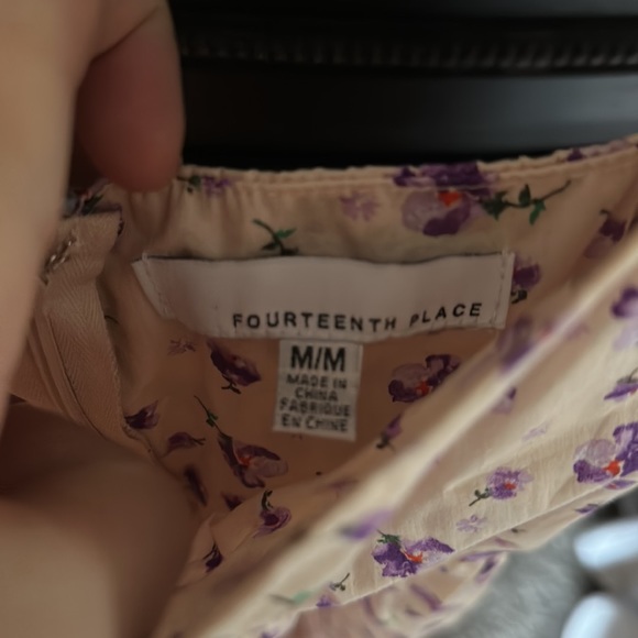 NEW FOURTEENTH PLACE Floral Puff Sleeve Maxi Dress Size M - Picture 10 of 11